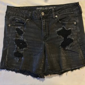 American Eagle midi jean shorts